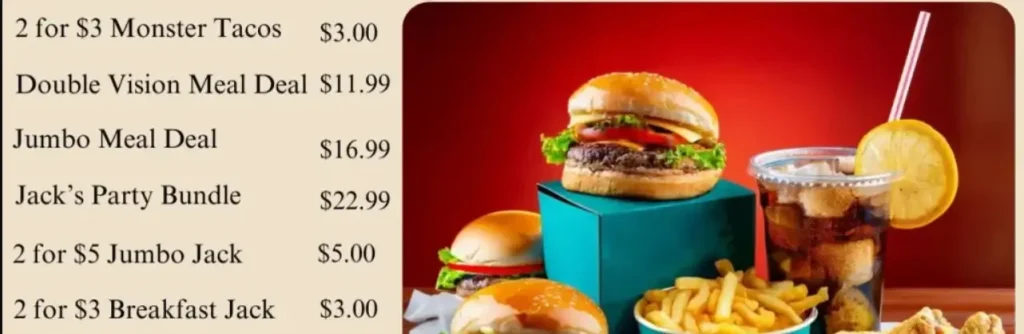 Jack in The Box Deals Digital Exclusives Menu