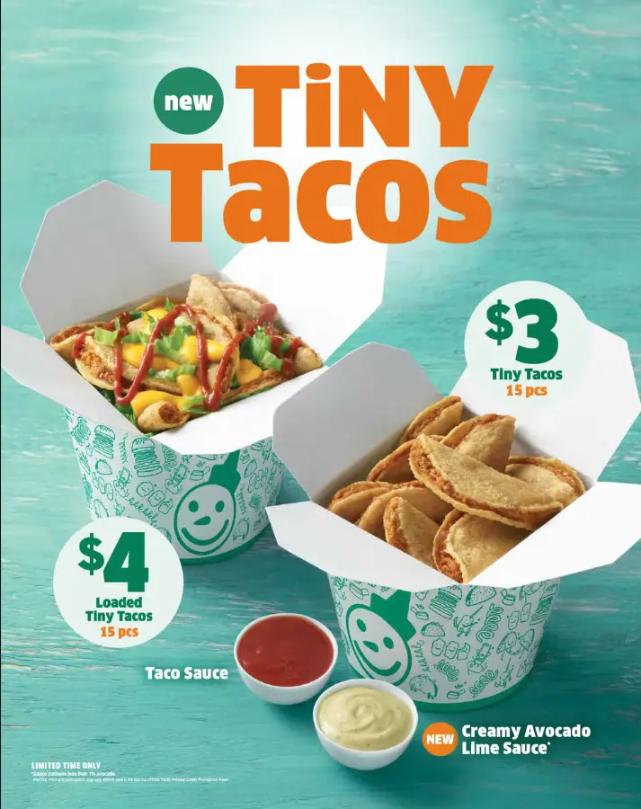 Jack in The Box Tacos Menu